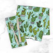 happy cactus // mint cactus cute cacti  cactuses kids cute summer