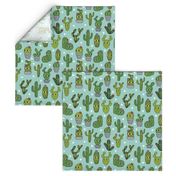 happy cactus // mint cactus cute cacti  cactuses kids cute summer