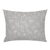 Constellations // geometric animal star nursery light grey