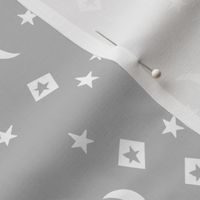 stars and moon // grey dream sleep baby nursery stars night sky