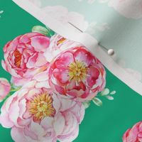 Peonies in Bloom - Green 