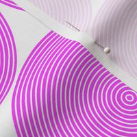 concentric circles - hot pink on white