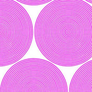 concentric circles - hot pink on white