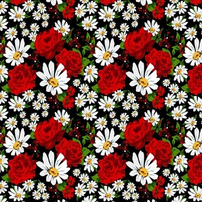 Red roses pattern