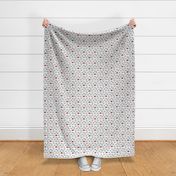 elephant // grey and red kids triangles nursery baby 