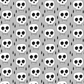 skulls // halloween skulls spooky scary kids baby grey 