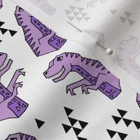 dinosaurs // purple and white dino dinosaurs kids baby purple medium 