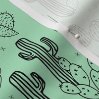 cactus fabric  // mint cactus cacti kids baby simple sweet trendy plants tropical summer
