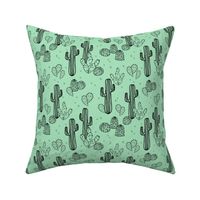 cactus fabric  // mint cactus cacti kids baby simple sweet trendy plants tropical summer