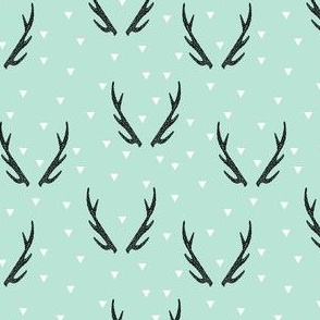 antlers // antlers deer mint triangles kids baby nursery triangles