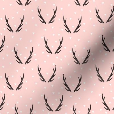 antlers // baby pink girls sweet triangles kids geo geometric antlers