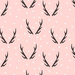 antlers // baby pink girls sweet triangles kids geo geometric antlers