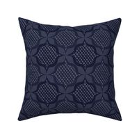 trellis medallions indigo