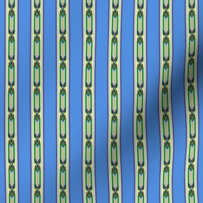 Tribal Blue and Green Stripes