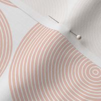 concentric circles - peach on white