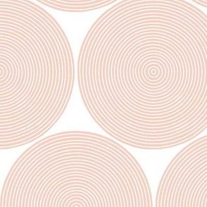 concentric circles - peach on white
