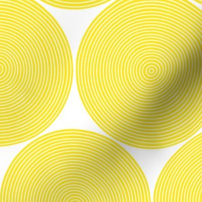 concentric circles - yellow on white