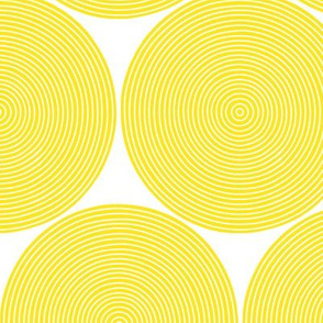 concentric circles - yellow on white