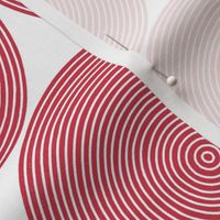 concentric circles - red on white