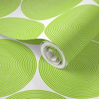 concentric circles in parakeet green