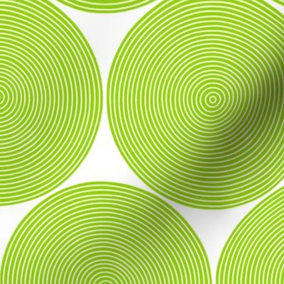 concentric circles in parakeet green