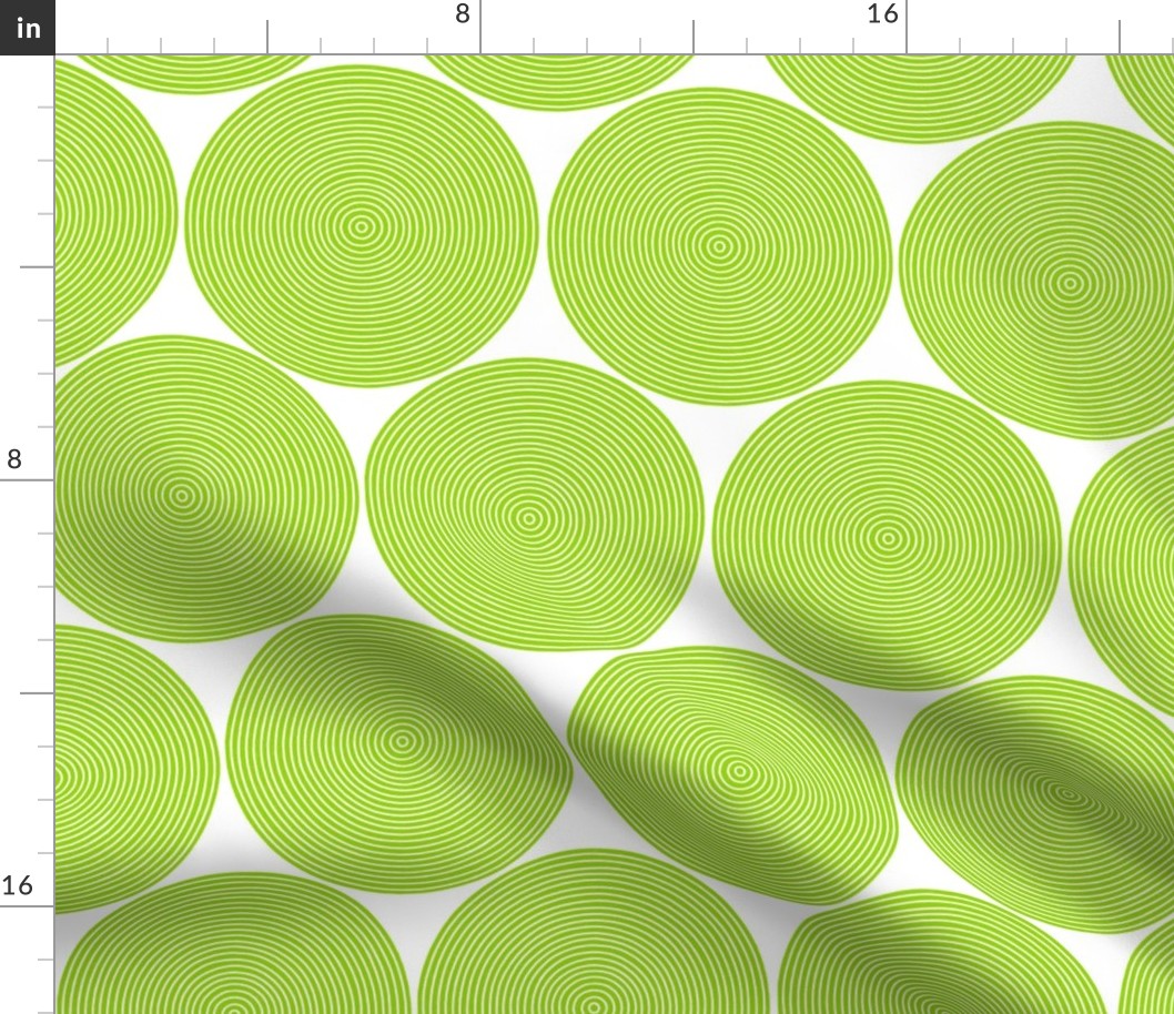 concentric circles in parakeet green