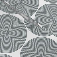 concentric circles - cool grey on white
