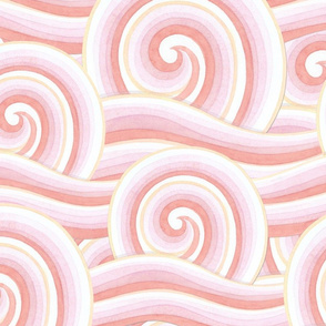 Auspicious Pink Waves