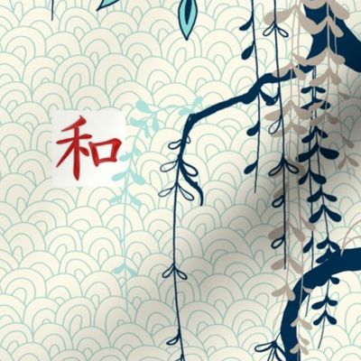 Japanese wisteria - navy