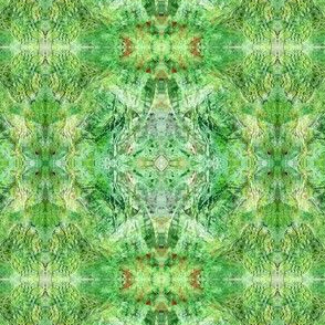  Green mixed media abstraction