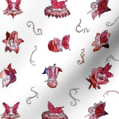 Red Faeries (Small Pattern)