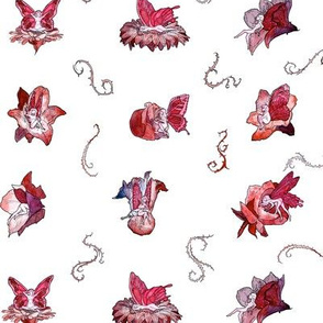 Red Faeries (Small Pattern)
