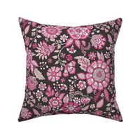 Floral Brocade Garden  in Pink 