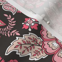 Floral Brocade Garden  in Peach