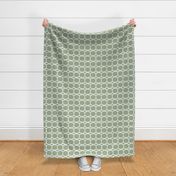 Modern Lattice in Green Grey | 3" Repeat