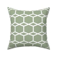 Modern Lattice in Green Grey | 3" Repeat