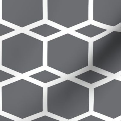 Modern Lattice in Blue Grey | 3" Repeat