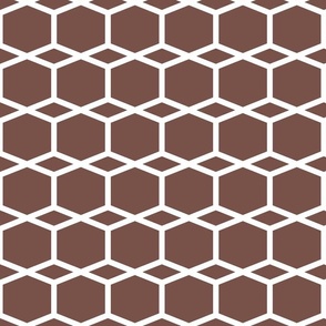 Modern Lattice in Purple Brown | 3" Repeat