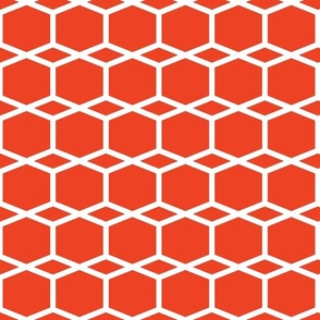 Modern Lattice Red | 3" Repeat