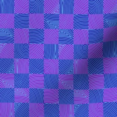 circle checker in Bob's purple and blue