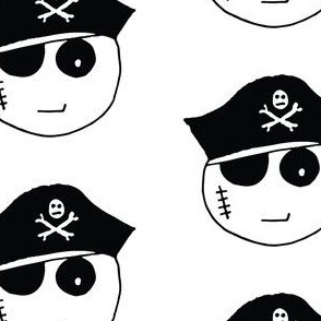 Pirate Kawaii Emoji White