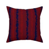 Red Indigo Blue Ikat Stripes