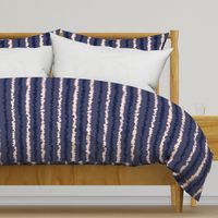 Indigo Blue Pink Ikat Stripes