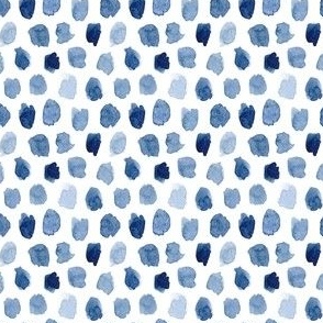 Watercolor Abstract Shapes in Blue Small