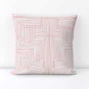 White on Blush Pink African Mudcloth inspired shapes