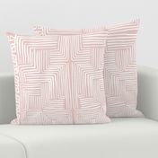 White on Blush Pink African Mudcloth inspired shapes