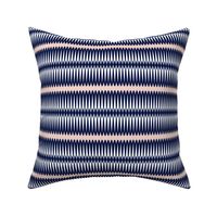 Blush Pink Indigo Diamond stripes