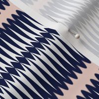 Blush Pink Indigo Diamond stripes