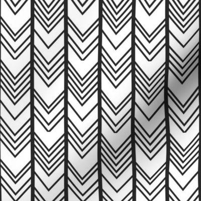 Black Chevron - Reversed - herringbone