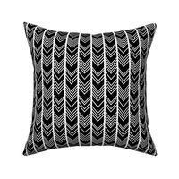 Black Chevron - herringbone